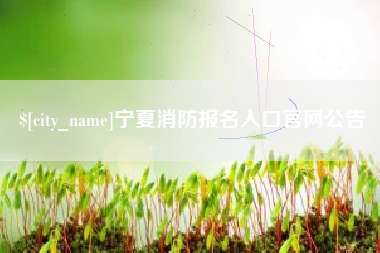阿里宁夏消防报名入口官网公告