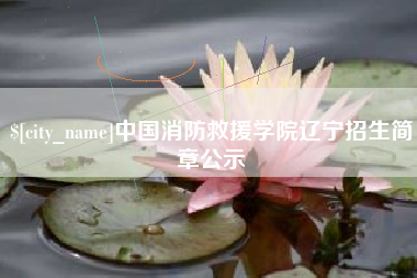 阿里中国消防救援学院辽宁招生简章公示
