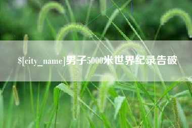 阿里男子5000米世界纪录告破