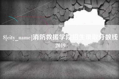 阿里消防救援学院招生录取分数线2019
