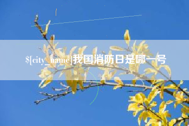 阿里我国消防日是哪一号