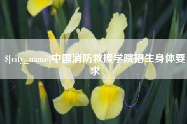 阿里中国消防救援学院招生身体要求