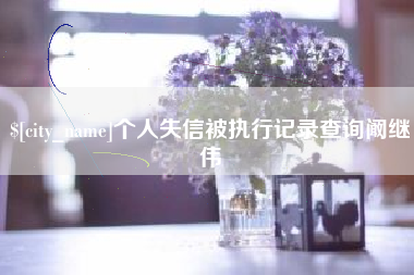 阿里个人失信被执行记录查询阚继伟