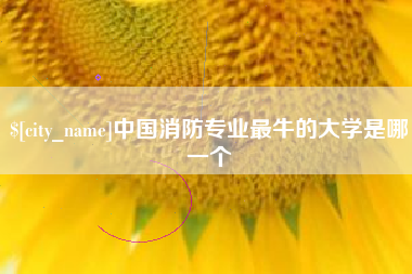 阿里中国消防专业最牛的大学是哪一个