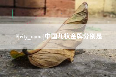 阿里中国九枚金牌分别是