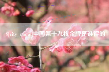 阿里中国第十九枚金牌是谁得的