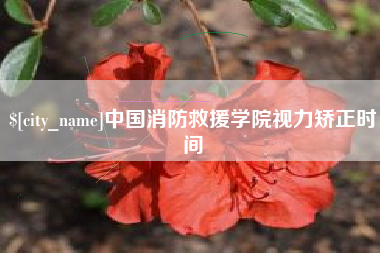 阿里中国消防救援学院视力矫正时间