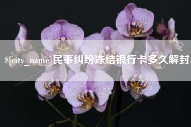 阿里民事纠纷冻结银行卡多久解封