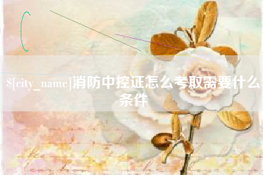 阿里消防中控证怎么考取需要什么条件