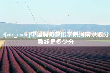 阿里中国消防救援学院河南录取分数线是多少分