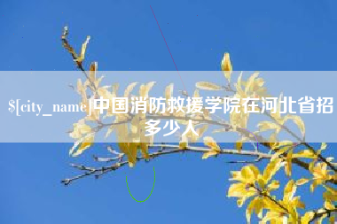 阿里中国消防救援学院在河北省招多少人