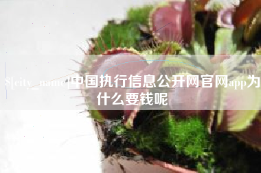 阿里中国执行信息公开网官网app为什么要钱呢