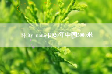 阿里2020年中国5000米