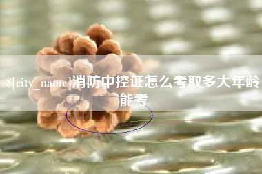 阿里消防中控证怎么考取多大年龄能考